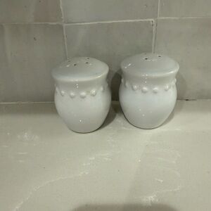 Pottery Barn White Ceramic Salt and Pepper Shakers